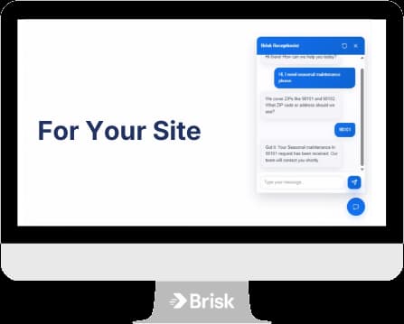 Brisk FMS receptionist widget preview